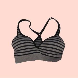 black and grey bra